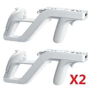 MercurymallPack of 2 Zapper Gun for Nintendo Wii -white