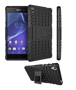 teKKno Sony Xperia Z3 [Complete Slim Protection] Stylish Defender Heavy Duty Shock Proof (Black)