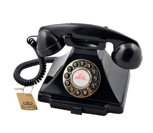 Protelx Classical GPO 1929S Carrington Push Button Telephone - Black