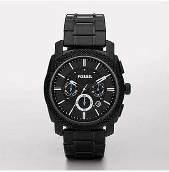 Fossil Men's FS4552 Black Stainless Steel Bracelet Black Analog Dial Chronograph Watch