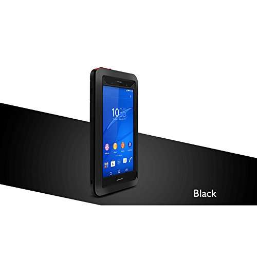 LOVE MEI Cover for Sony Xperia Z3, Waterproof Shockproof Aluminum Metal Case with Gorilla Glass Scre