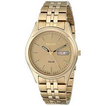 Seiko Men's Solar Watch With Champagne Dial