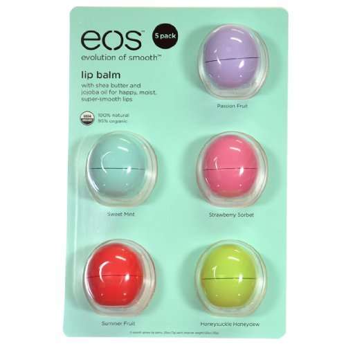 eos Evolution of Smooth Lip Balm Organic, 5 Pack