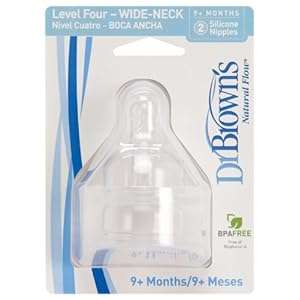 Dr. Brown's 2 Pack Natural Flow Level 4 Wide Neck Nipple