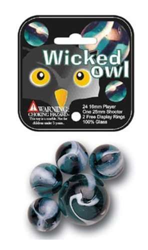 Marbles: Wicked Owl Set    (24 Player Marbles & 1 Shooter)