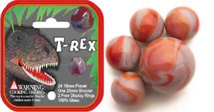 77355 T-Rex Marbles  (24 Player Marbles & 1 Shooter)