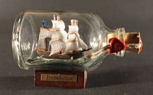 Endeavour Captain Cook Mini Ship in A Bottle 50 ml approximately 7.2 x 4.5 CM Ship