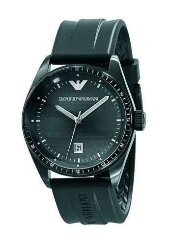 Emporio Armani Watch, Men's Black Rubber Strap AR0683