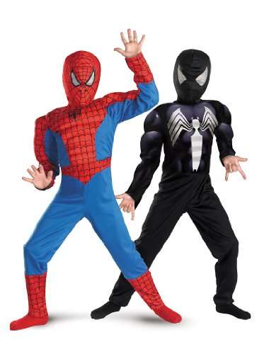 Disguise Marvel Spider-Man Reversible Spider-Man Red To Black Classic Muscle Boys Costume, 4-6 (One