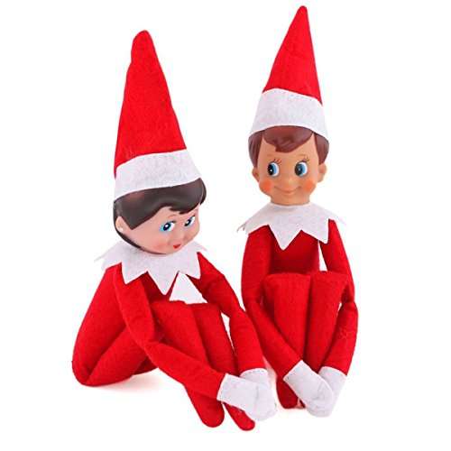 Elf on The Shelf Plush Dolls, One Set (Boy and Girl)