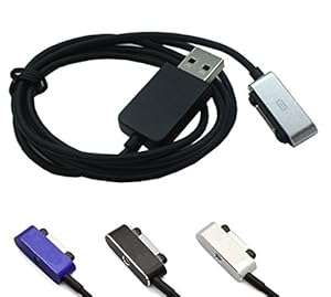 Magnetic Charging Meta USB Charger Cable for Sony Xperia Z2/Z1/Z1 mini/Z Ultra-Silver