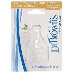 Dr. Brown's 2 Pack Natural Flow Level 3 Standard Nipple