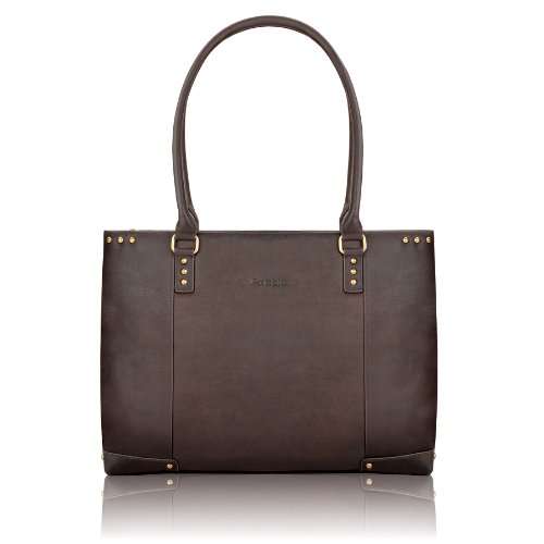 SOLO Vintage Collection Women's Leather Carryall for Laptops up to 15.6 Inches, Dark Brown (VTA801)