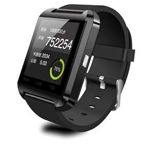 Bluetooth Smart Watch Wrist Wrap Watch Phone for select Android Samsung HTC and Nokia models (Black)