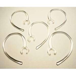 SODIAL(R) 5x Universal Small Clamp Bluetooth Ear Hook Loop Clip Replacement Clear