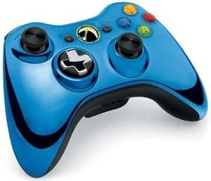Official Xbox 360 Wireless Controller - Chrome Blue (Xbox 360)