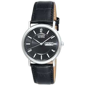 Citizen Men's BM8240-03E Eco-Drive Black Leather Watch