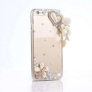 RXYYOS 3D Luxury Bling Diamond Crystal Rhinestone Clear Hard Back Case Cover For iPhone 6 (Love)