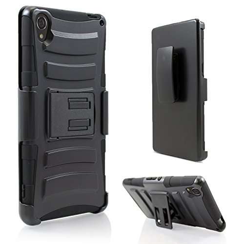 Sony Xperia Z3 Case, StarShop? Sony Xperia Z3 D6653 Dual Layer Holster Case with Kickstand and Locki