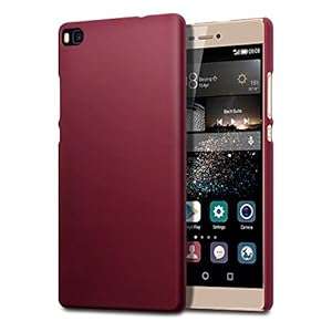 Huawei Ascend P8 Case Terrapin [Extra Slim Fit] Hybrid Rubberised [Red] Protective Hard Cas (Red)