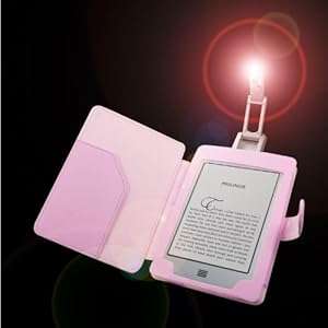 eLifeStore Pink Kindle Paperwhite / Kindle Touch Cover PREMIUM Leather Folio Flip Case Cov (Pink)