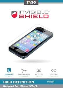 Zagg invisibleSHIELD Hi-Definition Screen Coverage - Protective film - for Apple iPhone 5(HDAPL