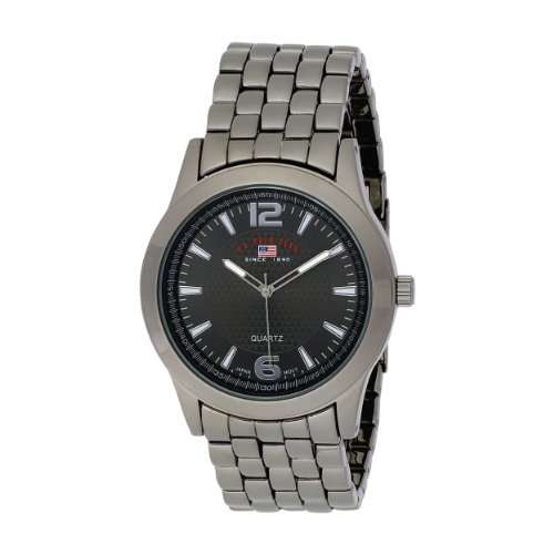 U.S. Polo Assn. Classic Men's US8444EXL Black Dial Extra Long Gun Metal Bracelet Watch