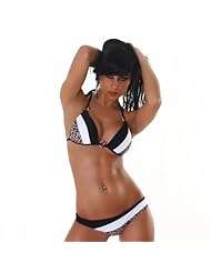 Elegant Push-Up Triangle Bikini with Leo Print! two pieces, (lix-1018-f2879)