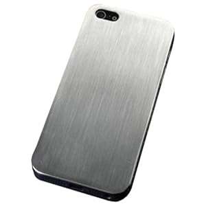 Ultra Thin Brush Metal Aluminum iPhone 5S/5 Case Cover Shell Back (Silver)