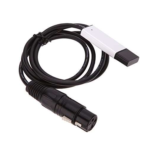 Lixada USB to DMX Interface Adapter LED DMX512 Computer PC Stage Lighting Controller Dimmer