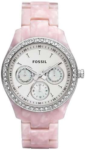 Fossil Stella Resin Watch - Pearlized Pink ES2791