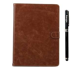 inShang Apple iPad Air 2 iPad 6 (2014-2015 Version) Crazy Horse PU Leather Case - Executi (Brown)