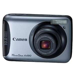 Canon PowerShot A490 10.0 MP Digital Camera with 3.3x Optical Zoom and 2.5-Inch LCD