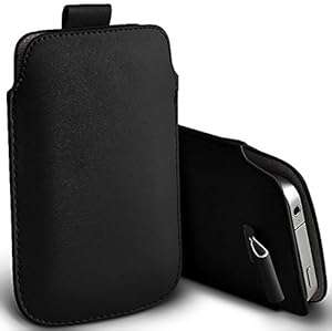 Xiaomi Mi 4 Leather Pull Tab Case Cover Pouch - BLACK