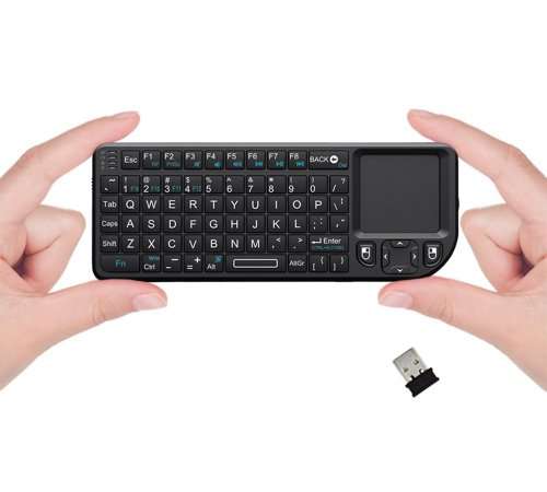 FAVI FE01-BL Mini 2.4GHz Wireless Keyboard with Mouse Touchpad (Black)