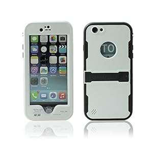 Redpepper Waterproof Case for iPhone 6 Plus 5.5 inch with Kickstand IP68 Water Resistant (White)