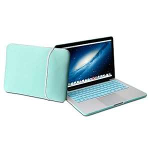 GMYLE (TM) Robin Egg Blue Lycra Soft Sleeve Bag Case Cover For MacBook Pro 13 in (Turquoise Blue)