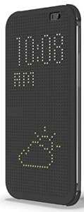 HTC Dot Flip Cover Case for HTC One (M8) - Grey