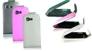 NEW STYLISH WHITE PU LEATHER FLIP CASE COVER FOR SAMSUNG GALAXY POCKET NEO S5310