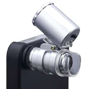 60x Magnification Zoom LED Cellphone Mobile Phone Mini Microscope Micro Lens Pocket Gadget For iphon