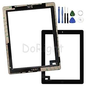 BLACK Genuine Apple iPad2 iPad 2 2nd Digitizer Touch Screen Front Glass with Home Button Assemb