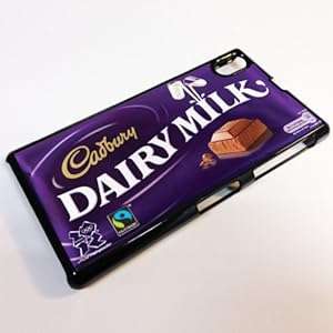 Generic Cover for Sony Xperia Z1 Chocolate Pop Art Retro Candy Sweets Case 3012 - Black