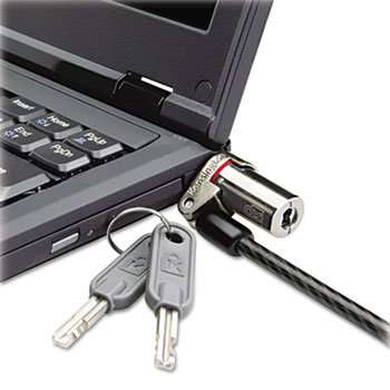 Kensington Microsaver DS Ultra-Thin Laptop Lock, Silver, Two Keys