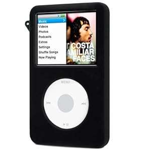 DIGIFLEX Black Silicone Rubber Cover Case for iPod Classic 80GB 120GB