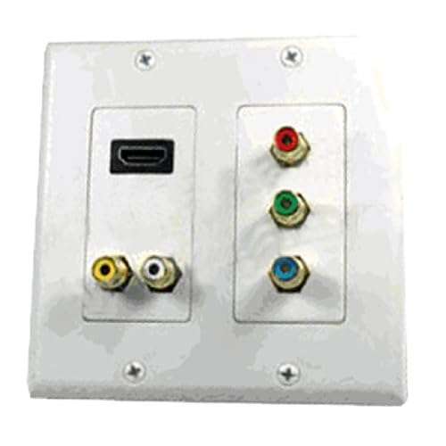 Pyle Home PHDMIW6 Double Wall Plate for HDMI + 2 RCA + 3 RCA..