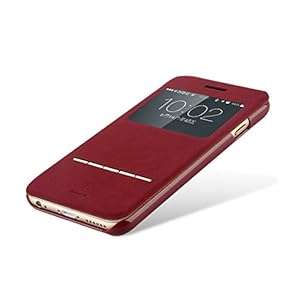 Ultra Slim Lightweight Deer Texture PU Leather Case Cover for iPhone 6 - 4.7 inch (Red)