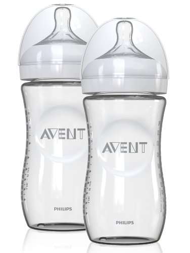 Philips AVENT 8 Ounce Natural Glass Bottles, 2-Pack