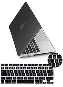 Yarrashop 2 in 1 Ultra Rubberized Hard Shell Case Cover And Colorful Protective Keyboard (Black)