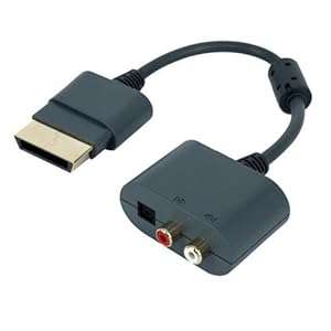 niceeshop(TM) RCA Audio Adapter Cable Compatible with XBOX 360(Black30cm)