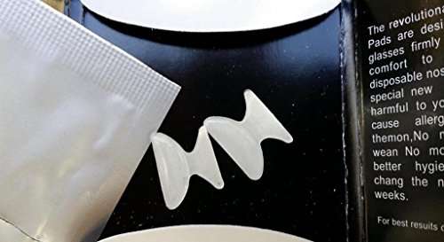 AM Landen 2.5mm Thickness Transparent Non-slip Silicone Nose Pads for Eyeglasses 10 pairs